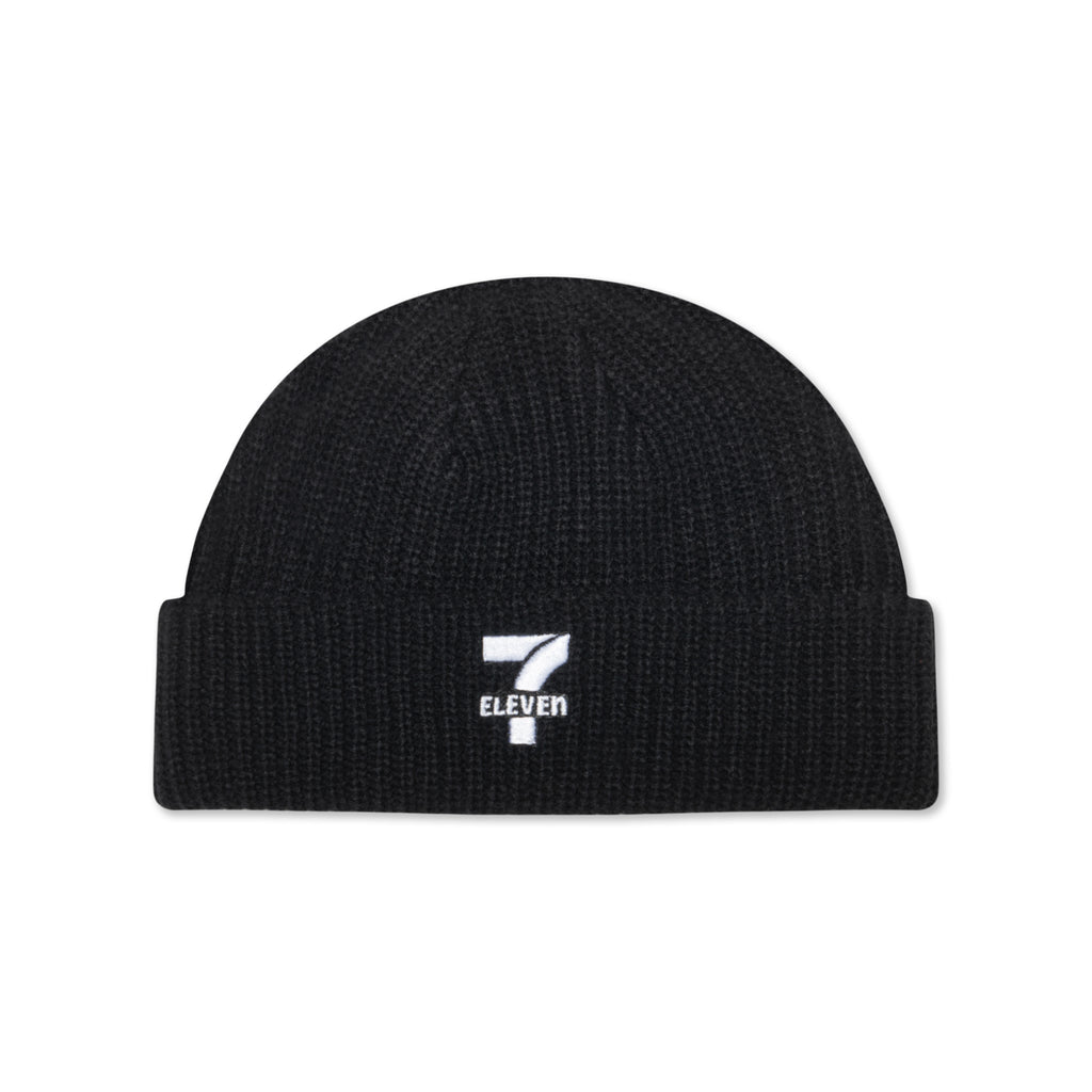 Black beanie with white 7-Eleven logo on front.