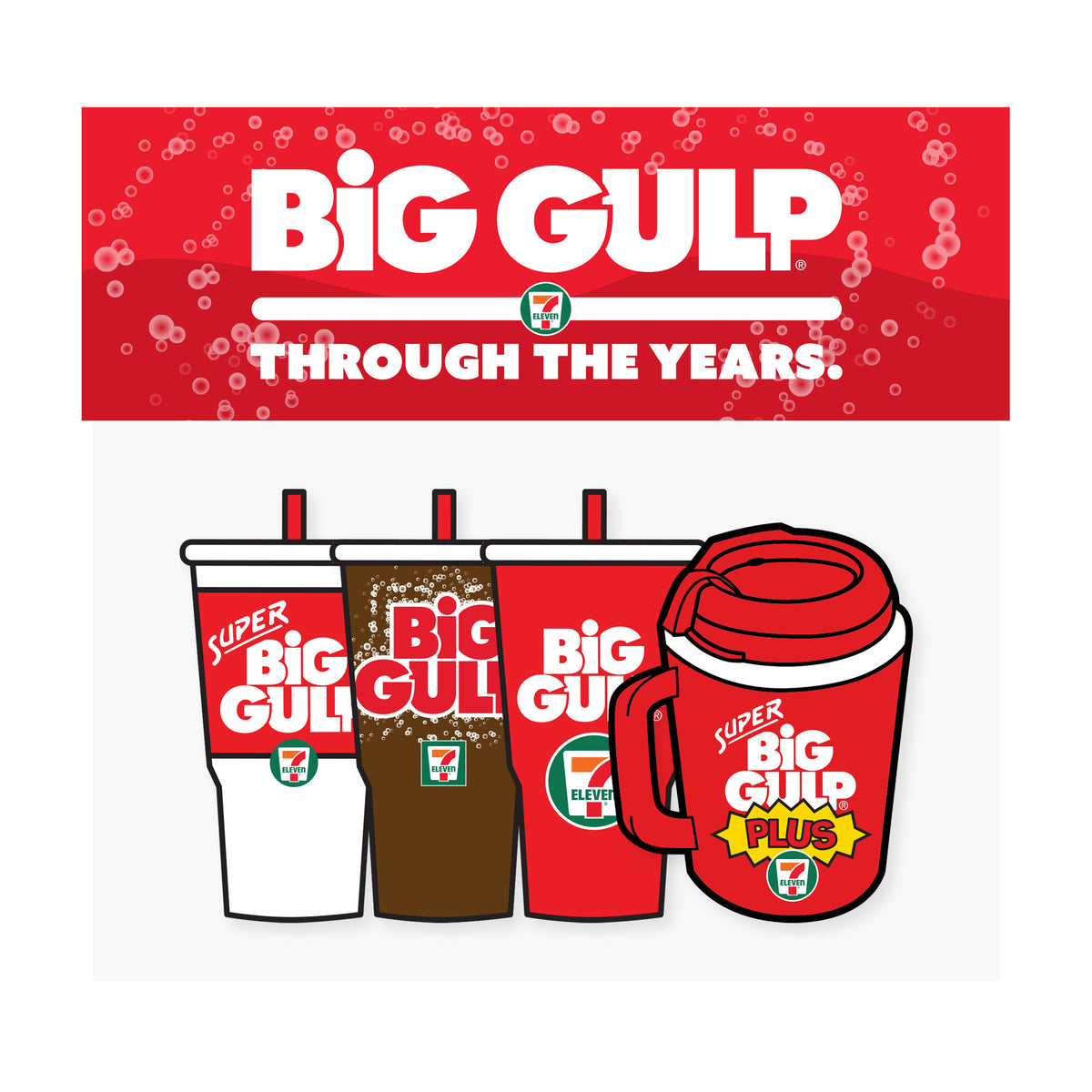 Big Gulp Through the Years Sticker Pack – 7Collection™