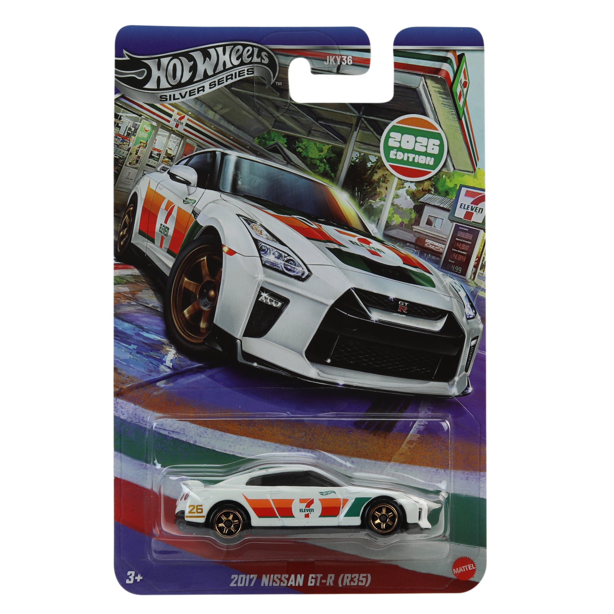 Hot Wheels Silver Series 7-Eleven 2017 Nissan GT-R (R35