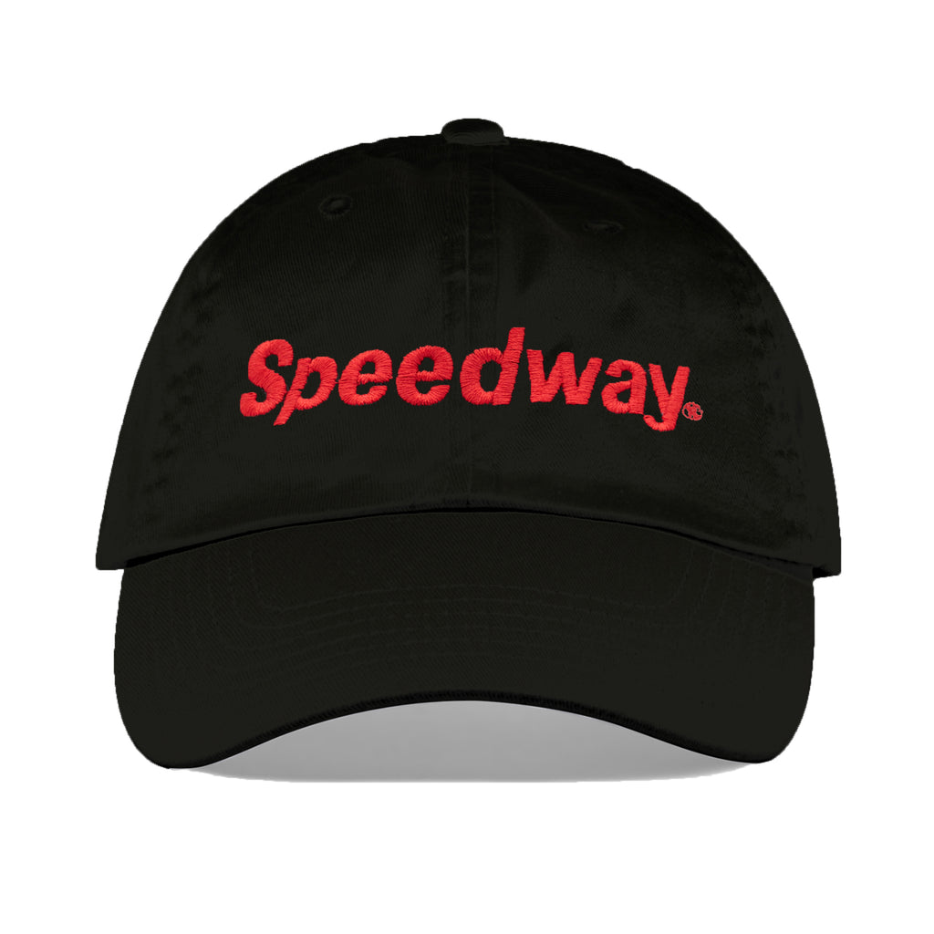 Black hat with red Speedway logo