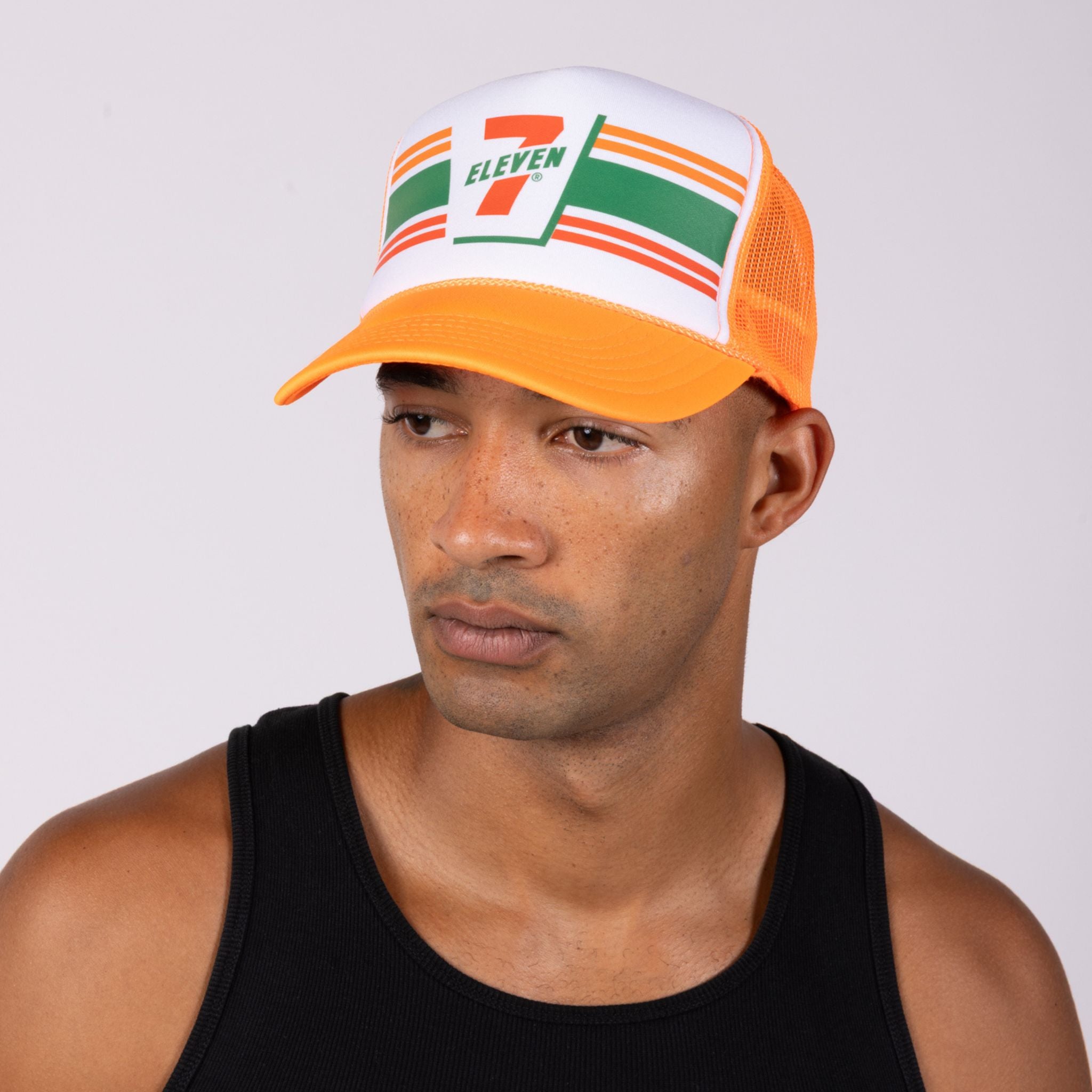 7-Eleven Retro Stripes Foam Trucker Orange 7-Eleven Retro Stripes Foam Trucker Orange