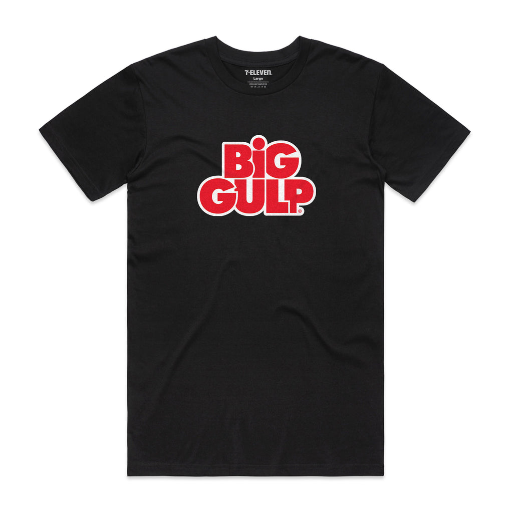  Black t-shirt with red Big Gulp logo on the front.