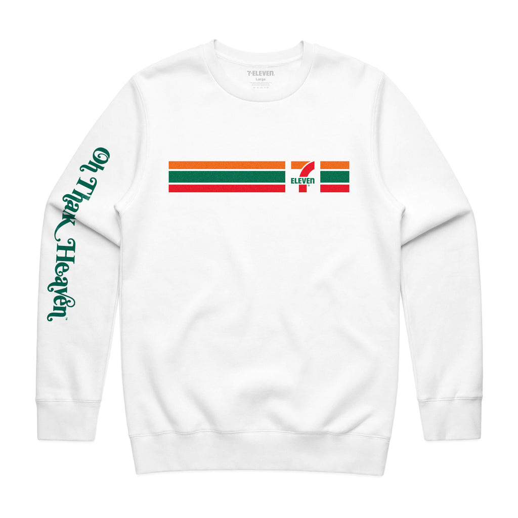 7-Eleven logo crewneck sweater in white