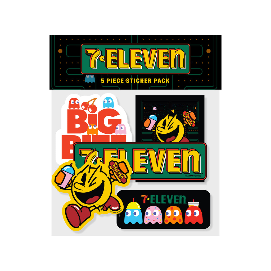 7-Eleven x PAC-MAN Sticker 5 pack